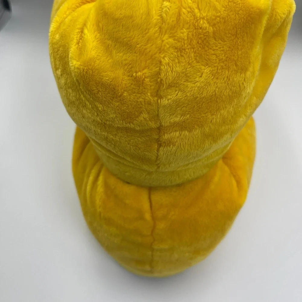 Disney Minnie Mouse Plush Slippers Medium Yellow Faux Fur Slip‎ On Shoes